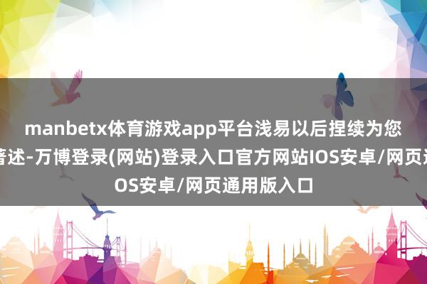 manbetx体育游戏app平台浅易以后捏续为您推送此类著述-万博登录(网站)登录入口官方网站IOS安卓/网页通用版入口